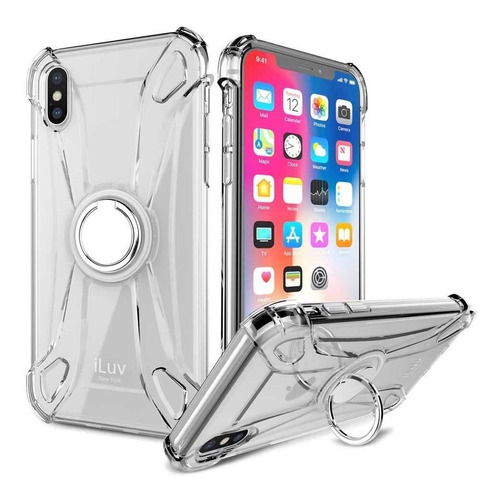 . Funda Iluv Crystal Ring Para iPhone X Y Xs Transparente