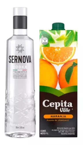 Vodka 700 Ml + Jugo Naranja 1 Lts