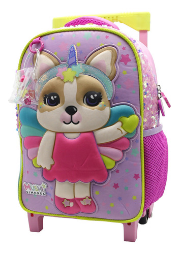 Mochila Simones Simones Mushi Unicornio Color Lila Con Agua Y Lima