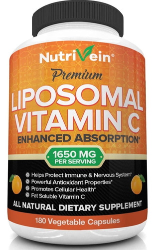 Vitamina C 1600 Mg Nutrivein Liposomal 180 Capsulas