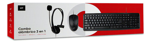 Kit Teclado, Headset Y Mouse Alámbrico Stuffactory Color Del Mouse Negro Color Del Teclado Negro