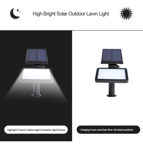 Foco Solar De 48 Led, 4 Modos, Ip65, Batería Recargable