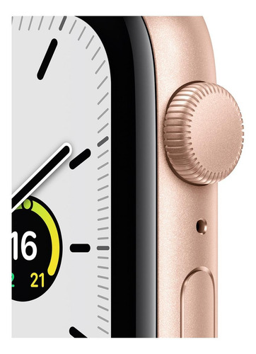 Imagen 2 de 9 de Apple Watch SE (GPS, 44mm) - Caja de aluminio color oro - Correa deportiva Rosa arena