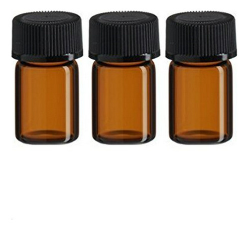 Contenedor Rellenable - 24pcs (5-8 Dram) 2 Ml Amber Glass Es