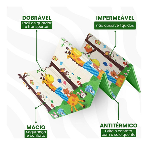 Tapete Infantil Emborrachado Tatame Térmico 8mm Dobrável