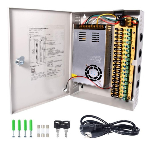 Fuente De Poder Ps12v30a-18ch Centralizada 12 Voltios 30 Amp