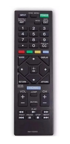 Control Remoto Para Sony Led Smart Tv Rm-yd093 Lanus