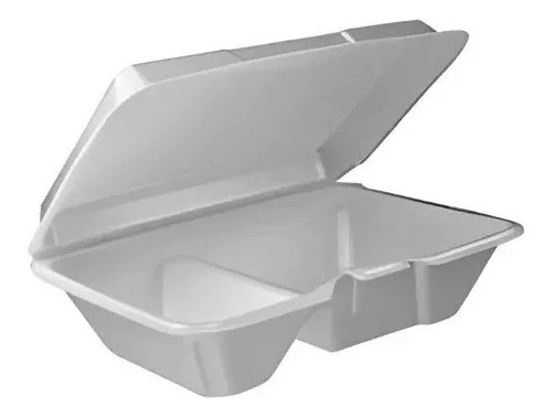 Bandeja Envase Comida Con Divicion Ct5 X100 Unidades Plumavi