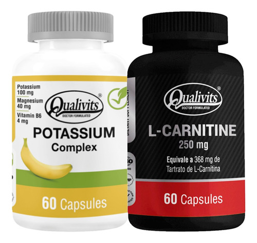 Potasio Complex + L Carnitina 60 Cápsulas - Qualivits Vegano
