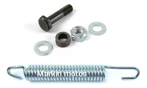 Parafuso Descanso Lateral + Mola Ybr 125 2000 A 2008 Yamaha