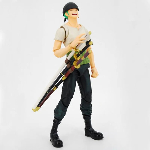 - Novo Brinquedo De Boneco De Ação Roronoa Zoro Past Blue
