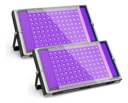 comprar Gkt Paquete De 2 Luces Led Negras De 100 W, Luz Uv, Luces Ne
