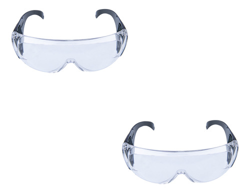 Kit 2 Óculos Proteção Epi Sobrepor Ampla Visão Antiembaçante