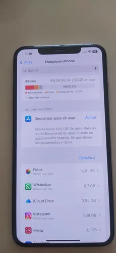 iPhone XS Max 256 Gb Plata (Usado)