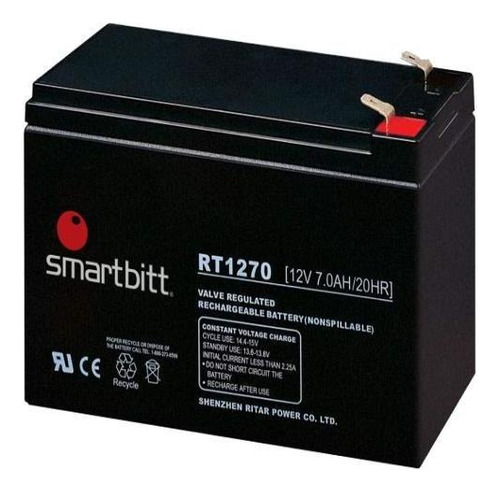 Smartbitt Bateria Sbba12-7 Para No-break 12v 7ah