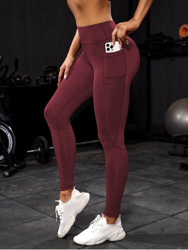 Leggings Deportivos Con Bolsillo De Celular Talla S