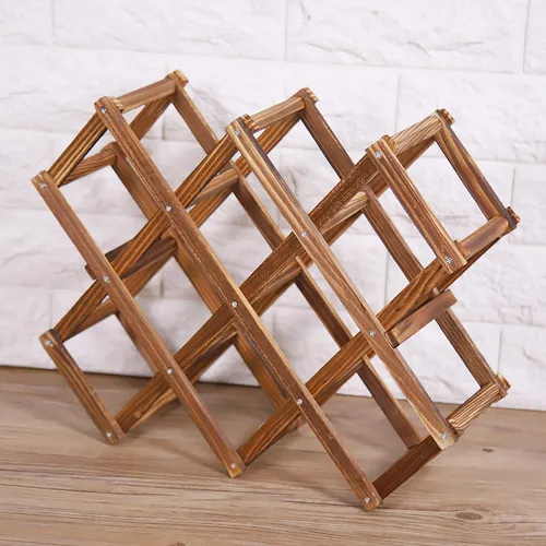Botellero De Madera Plegable, Organizador De Vino, Para Coci