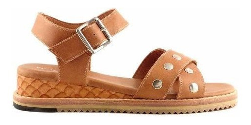 Sandalia Mujer Cuero Briganti Taco Zapato Casual - Mcsd04681