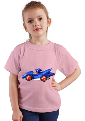 Polera Niños Sonic Hedgehog Carro Speed Star Algodon Wiwi D