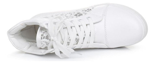 Zapatillas De Plataforma De Cuña De Mujer Zapatos Con Cordon