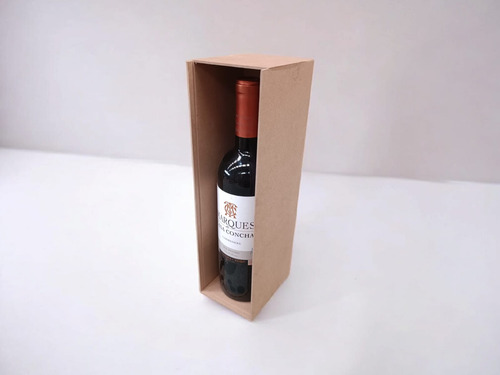 Caja Para Vino Mdf Con Tapa Deslizante Mdf