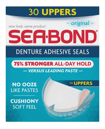 Almohadillas Adhesivas Dentaduras Superiores Sea Bond 30 Pz