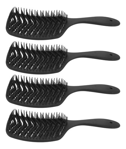 Peine Desenredante Del Cabello, 4 Cepillos Huecos Para Masaj