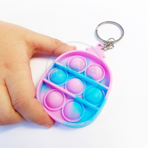 Imagen 5 de 10 de Llaveros Pop It Multicolor Varios Modelos Antiestres Rainbow