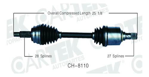 Flecha Delantera Izquierda Compass 07-17 Completa Ck