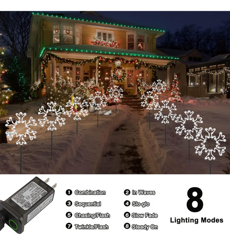 Caminos De Nieve Luces De Camino Navideñas Al Aire Libre, 10