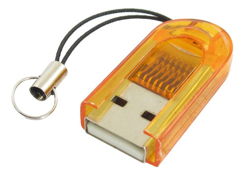 Lector Tarjeta Memoria Usb 2.0 Tf Mini Sd Plastico Naranja