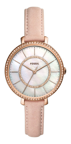 Reloj De Pulso Dama Jocelyn Fossil Es4455 Color Nude