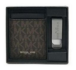 Michael Kors Mens Money Clip Quot; Caja De Tarjeta De 8hhjc