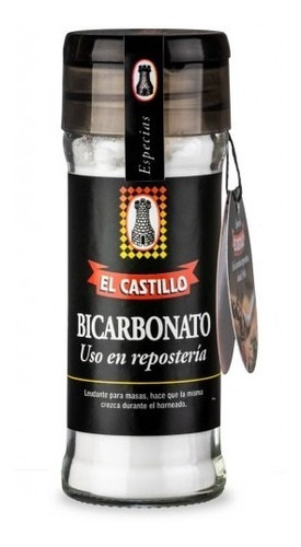 Bicarbonato De Sodio En Frasco Línea Black 85 Gr El Castillo