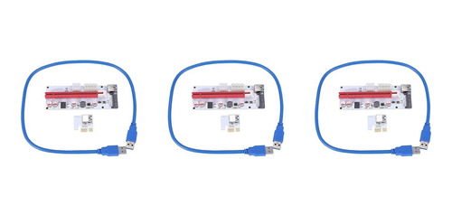 Bassulouda 3x Usb 3.0 Pcie Pci-e 1x 16x Gpu Extensor