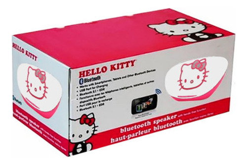 Parlante Bt Hello Kitty Con Micrófono Manos Libres 3.5mm