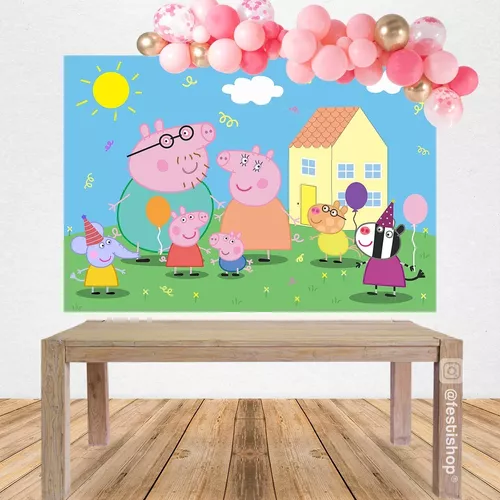 Fondo Para Mesa De Tela Peppa Pig Cumpleaños Y Candy