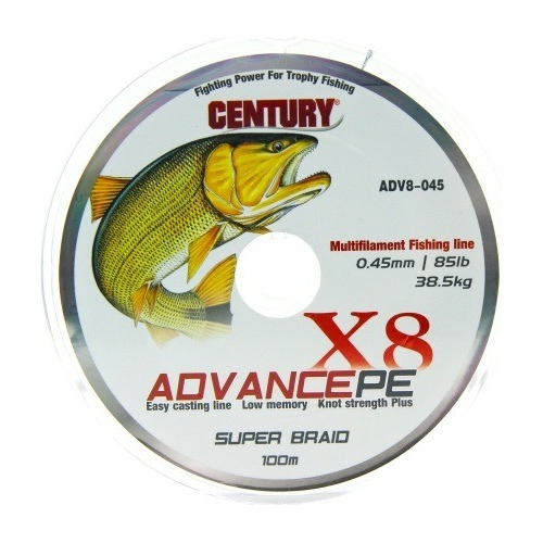 Bobina De Multifilamento Century Advancepe X8 0.37mm X100mts