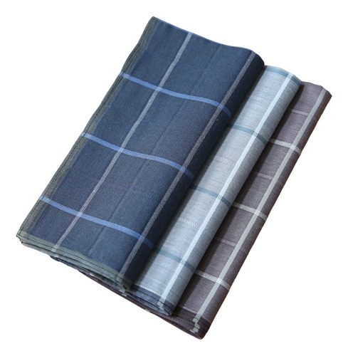 2 X 3 Uds. De Pañuelos Para Hombre, Patrón A Cuadros,