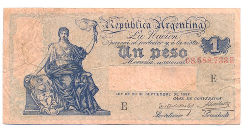 Billete Caja De Conversión 1 Peso Gil Castex B 1561 Ocasión!