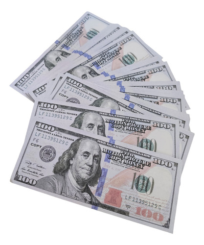 100 Billetes Didactico Utileria 100 Dolares P Lanza Billetes