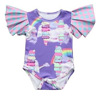 Khiaroa Traje De Baño Para Niña De Arcoiris. Bañador Bebe