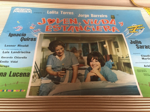 Poster N° 2 Joven Viuda Y Estanciera Lolita Torres Año 1970