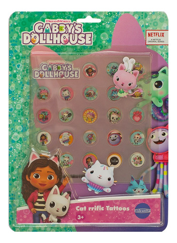 Catrrific Tattoos Gabbys Dollhouse Juego Set De Tatuajes