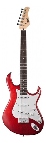 Guitarra eléctrica Cort G Series G100 double-cutaway de caoba black cherry open pore poro abierto con diapasón de jatoba