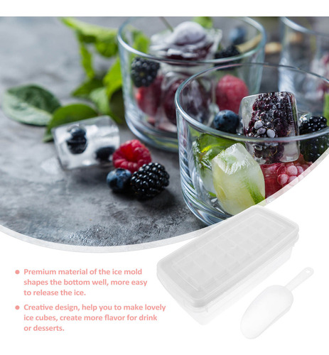 Molde Simple De Silicona Para Bandejas De Hielo Con Tapa