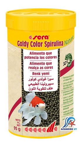 Alimento P/ Peces Agua Fría. Sera Goldy Color Spirulina 95g