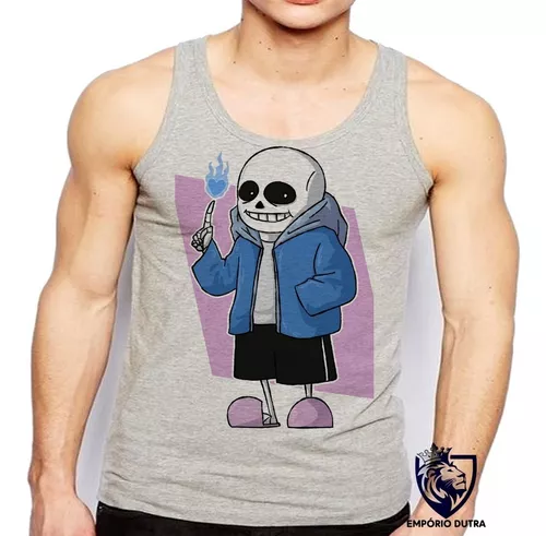 Camisa Camiseta Básica Unissex Skull Undertale