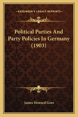 Libro Political Parties And Party Policies In Germany (19...