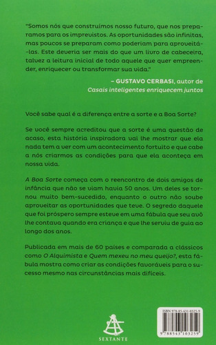 A Boa Sorte, De Celma, Alex Rovira. Editorial Editora Sextante, Capa Mole Em Português, 2016